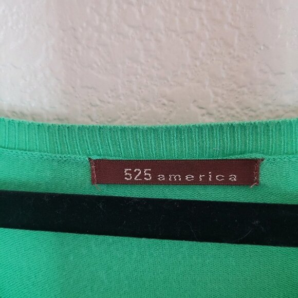 525 america Green V-Neck Long Sleeve Lightweight Sweater Plus Size XXL 2XL - Picture 7 of 12